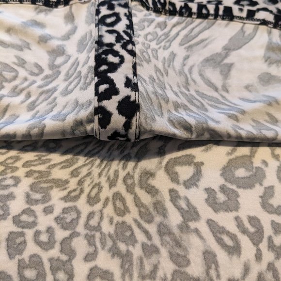 NWT INC Animal Print Zip-Detail Top, Marble Cheetah, XXL - Picture 6 of 10